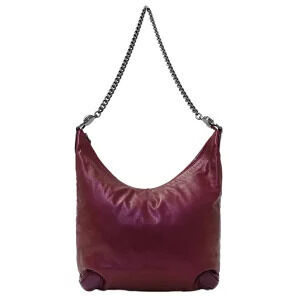 Gucci Bag Shoulder Leather Purple Wine Red Chain